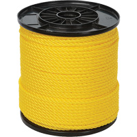 1/4" Yellow Twisted 3-Strand Rope, Polypropylene, 550' Southpoint Industrial Supply