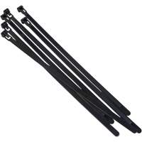 Re-Usable Cable Tie, 8" Long, 50 lbs. Tensile Strength, Black Southpoint Industrial Supply