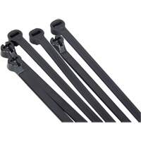 Attaches autobloquantes &agrave; languette en acier, Longueur 6", R&eacute;sistance &agrave; la traction 18 lb, Noir Southpoint Industrial Supply