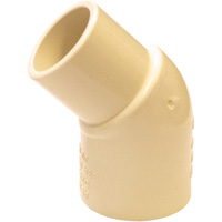 Raccord coude 45° m&acirc;le et femelle Flowguard Gold, Chantepleure x noeud, PVC-C, 1/2" Southpoint Industrial Supply