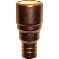 Pipe Adapter, Hub x Pex Barb, 1/2" Dia., Copper/CPVC Southpoint Industrial Supply