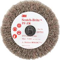 Brosse &agrave; lamelles pour labrasion et le polissage PF-ZR Roloc Scotch-Brite, Oxyde d'aluminium, Grain Moyen, 2-1/2" x 1-1/4" Southpoint Industrial Supply