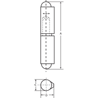 2-Piece Weld-On Hinges Southpoint Industrial Supply