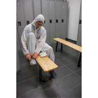 Locker Room Bench, Wood, 48" L x 9-1/4" W x 16-1/2" H RL871 | Southpoint Industrial Supply