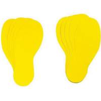 Floor Marking Labels, Footprint, 12" L x 3.75" W, Yellow, Vinyl Southpoint Industrial Supply
