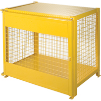 Gas Cylinder Cabinets, 6 Cylinder Capacity, 44" W x 30" D x 37" H, Yellow SAF836 | Southpoint Industrial Supply