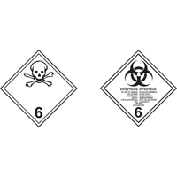 &eacute;tiquettes d'exp&eacute;dition TMD, Classe 6,1, Substances toxiques, Papier Southpoint Industrial Supply