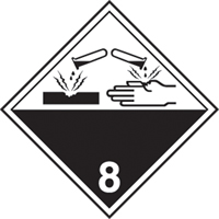 &eacute;tiquettes d'exp&eacute;dition TMD, Classe 8, Corrosifs, Papier Southpoint Industrial Supply