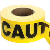 Barricade Tape, English, 3" W x 1000' L, 2 mils, Black on Yellow Southpoint Industrial Supply