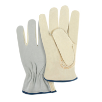 Gants de conducteur &agrave; dos fendu, T-Grand, Paume en Cuir fleur de vache Southpoint Industrial Supply