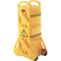 Portable Mobile Barriers, 13' L, Plastic, Yellow SAJ714 | Southpoint Industrial Supply