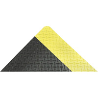 Saddle Trax™ Anti-Fatigue & Ergonomic Floor Mat, Diamond, 2' x 3' x 1", Black/Yellow, Vinyl SAJ910 | Southpoint Industrial Supply