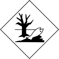 Marine Pollutant Mark TDG Shipping Labels, 4" L x 4" W, Black on White SAK383 | Southpoint Industrial Supply