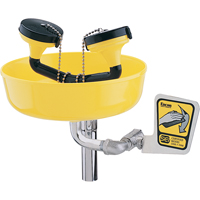 Poste de douche oculaire, Installation Support pour tuyau d'approvisionnement, Bol Plastique Southpoint Industrial Supply