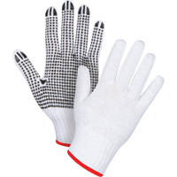 Dotted String Knit Gloves, Poly/Cotton, Single Sided, 7 Gauge, Small Southpoint Industrial Supply