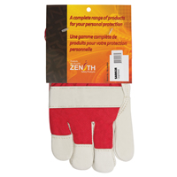 Gants d'ajusteur rouge & blanc doubl&eacute;s pour l'hiver de premi&egrave;re qualit&eacute;, Grand, Paume en Cuir fleur de vache, Doublure en Boa Southpoint Industrial Supply