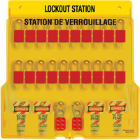 Station de verrouillage, Cadenas Thermoplastique, Capacit&eacute; de 20, Cadenas Compris Southpoint Industrial Supply