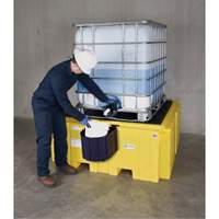 IBC Spill Pallet Plus&reg; With Drain, 365 US gal. Spill Capacity, 62" x 62" x 28" Southpoint Industrial Supply