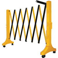Xpandit Barricade, 36" H x 11.5' L, Black/Yellow SAQ195 | Southpoint Industrial Supply