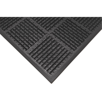 Outfront Reversible No. 227 Mat, Rubber, Scraper Type, Slotted Pattern, 3' x 6', Black Southpoint Industrial Supply