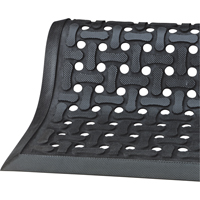Comfort Flow™ Mats, Slotted, 2-83/100' x 9-1/12' x 3/8", Black, Nitrile SAR816 | Southpoint Industrial Supply