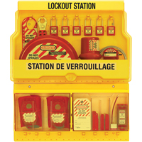 Postes de verrouillage de luxe, Cadenas Thermoplastique, Capacit&eacute; de 32, Cadenas Compris Southpoint Industrial Supply