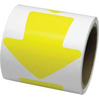Coloured Floor Marking Decals, Arrow, 4" L x 4" W, Yellow, Vinyl Southpoint Industrial Supply