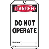 Safety Tags, Cardstock, 3-1/4" W x 5-3/4" H, English Southpoint Industrial Supply