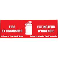 "Fire Extinguisher / Extincteur d'incendie" Label, 2" x 6", Vinyl, Bilingual with Pictogram SD036 | Southpoint Industrial Supply