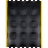Tapis antifatigue en d&ocirc;me, &agrave; bulles, 3' x 4' x 1/2", Noir, Caoutchouc Southpoint Industrial Supply