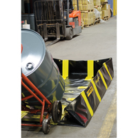 QuickBerm&reg; Containment Berm with Inside Wall Supports, 235 US gal. Capacity, 4' W x 8' L x 12" H, Snap-Up Bracket Southpoint Industrial Supply