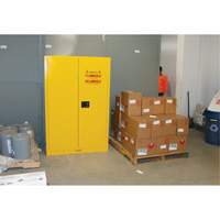 Flammable Storage Cabinet, 45 gal., 2 Door, 43" W x 65" H x 18" D SGU466 | Southpoint Industrial Supply