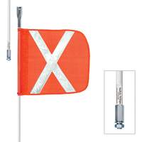 Tiges de s&eacute;curit&eacute; robustes Safety Whip, Fixation Filet&eacute;, Hauteur 8', Orange Southpoint Industrial Supply