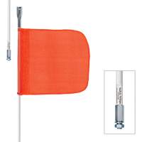 Tiges de s&eacute;curit&eacute; robustes Safety Whip, Fixation Filet&eacute;, Hauteur 10', Orange Southpoint Industrial Supply