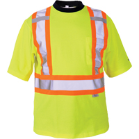 T-shirt de s&eacute;curit&eacute;, Polyester, 2T-Grand, Jaune lime haute visibilit&eacute; Southpoint Industrial Supply