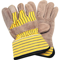 Gants d'ajusteur avec paume double, Grand, Paume en Cuir de vache refendu, Doublure en Coton Southpoint Industrial Supply