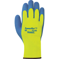 PowerFlex&reg; T° Hi Viz 80-400 Gloves, 7/Small, Rubber Latex Coating, 7 Gauge, Terry Shell Southpoint Industrial Supply