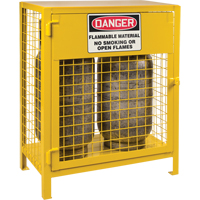 Gas Cylinder Cabinets, 2 Cylinder Capacity, 30" W x 17" D x 37" H, Yellow SEB837 | Southpoint Industrial Supply