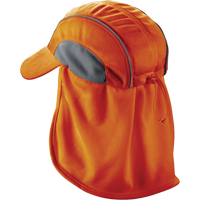 Chapeaux de refroidissement avec voiles pour le cou Chill-Its 6650, Orange haute visibilit&eacute; Southpoint Industrial Supply