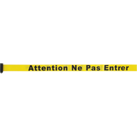 Cartouche de ruban pour assembler votre propre barri&egrave;re de contr&ocirc;le des foules, Attention ne pas entrer, 7', Ruban Jaune Southpoint Industrial Supply