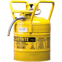 D.O.T. AccuFlow™ Safety Cans, Type II, Steel, 5 US gal., Yellow, FM Approved SED123 | Southpoint Industrial Supply