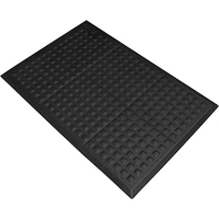 Rejuvenator&reg; Connect No. 502 for Single Workstation, Polyurethane, 2' W x 3' L, 5/8" Thick, Black Southpoint Industrial Supply