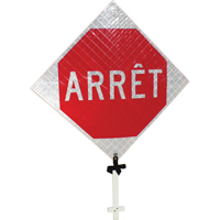 "Arr&ecirc;t" Pole Sign, 24" x 24", Aluminum, French Southpoint Industrial Supply