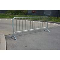 Portable Barrier, Interlocking, 102" L x 40" H, Silver Southpoint Industrial Supply