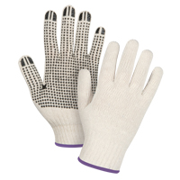 Gants l&eacute;gers tricot&eacute;s &agrave; pois, Poly/coton, Un c&ocirc;t&eacute;, Calibre 7, T-petit Southpoint Industrial Supply