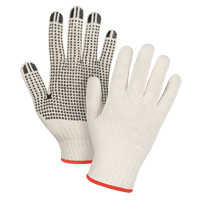 Heavyweight Dotted String Knit Gloves, Poly/Cotton, Single Sided, 7 Gauge, Small Southpoint Industrial Supply