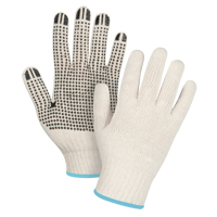 Lightweight Dotted String Knit Gloves, Poly/Cotton, Single Sided, 7 Gauge, X-Large Southpoint Industrial Supply