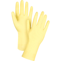 Gants jaune canari de premi&egrave;re qualit&eacute; r&eacute;sistants aux produits chimiques, Taille Petit/7, 12" lo, Latex de caoutchouc, Doublure en Ouat&eacute;e, 18 mils Southpoint Industrial Supply
