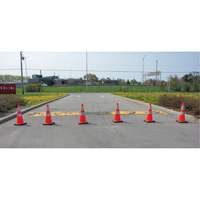 C&ocirc;ne de signalisation, 28", Orange, Bande(s) r&eacute;fl&eacute;chissante(s) 4" & 6" Southpoint Industrial Supply