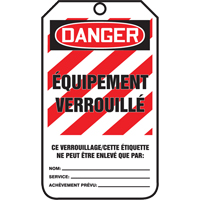 Lockout Tags, Cardstock, 3-3/8" W x 5-7/8" H, French Southpoint Industrial Supply